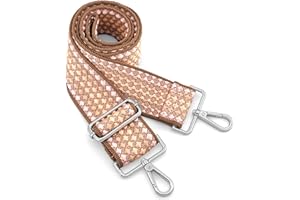 GINJKGO Silvery Purse Straps Replacement Crossbody - Guitar Strap for Purse Crossbody