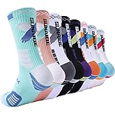 Speum Basketball Socks for Men,Performance Cushioned Men's Athletic Crew Socks with Arch Compression for Cycling Basketball