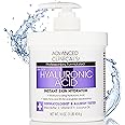 Advanced Clinicals Hyaluronic Acid Body Lotion & Face Moisturizer W/Vitamin E | Hydrating Firming Lotion Minimizes Look Of Wrinkles, Stretch Marks, & Crepey & Dry Skin | Skin Care Products, 16 Oz