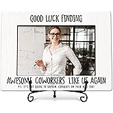 CTLHKY Best Colleague Photo Frame, Good Luck Finding Better Coworkers Than Us, Wooden Tabletop Photo Frame With Stand, New Job Gifts, Coworkers Employee Retirement Leaving Christmas Gifts -A36