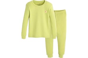 moimoln Bamboo from Viscose Cotton Solid Ribbed Baby Toddler Pajamas Boys Girls Snug fit Pjs Set 2pcs