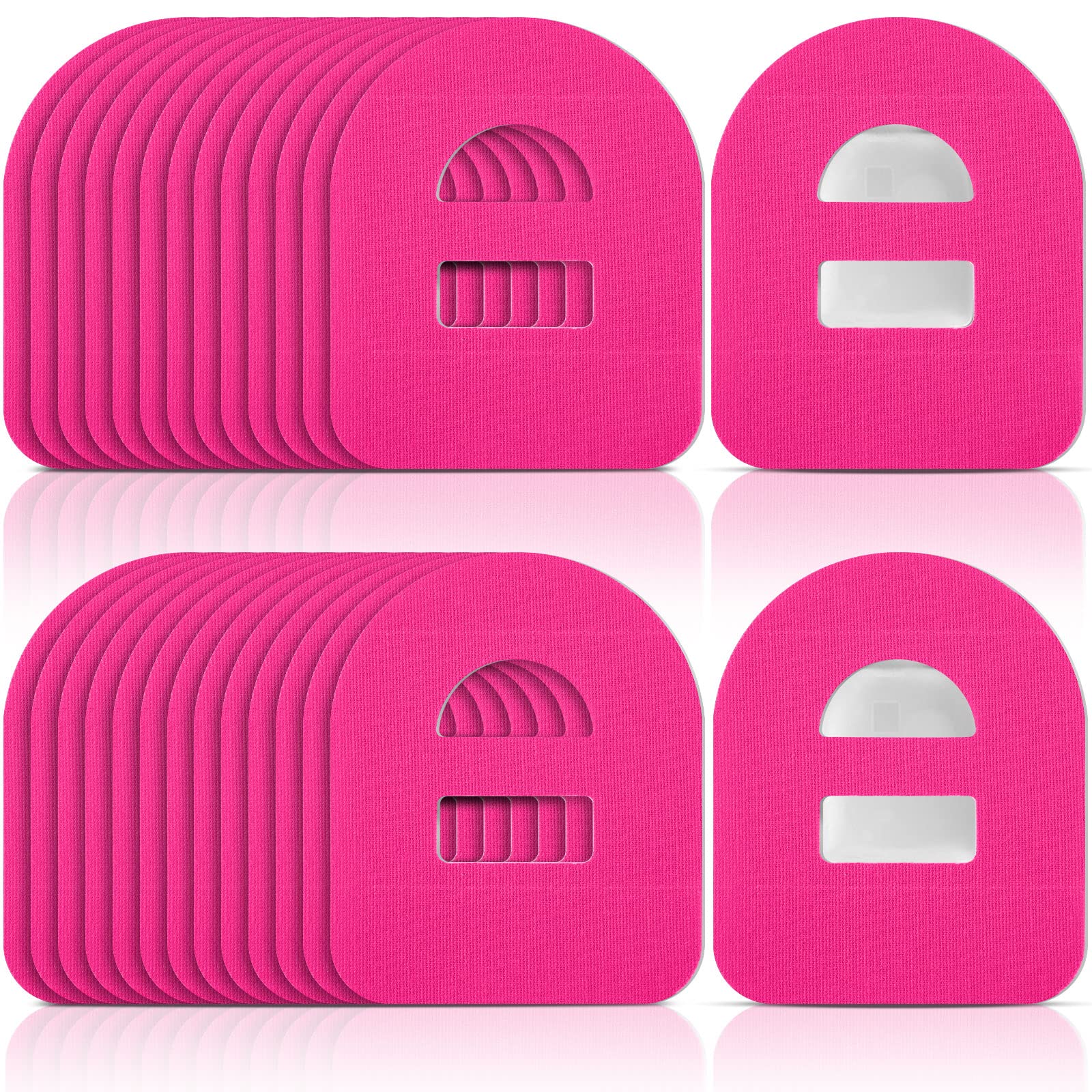 Photo 1 of Nuanchu 50 Pieces Adhesive Patches Compatible with Omnipod 5 Shower Waterproof Pre-Cut Adhesive Overpatches with Strap Sweatproof Tape Continuous Glucose Monitor Protection(Rose Red)