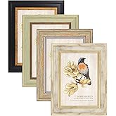 AAQ 4 Pack 5x7 Picture Frame - Picture Frames with HD Plastic Cover,Photo Frame for Wall & Tabletop Picture Frames