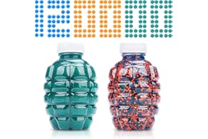 Chermory Water Bullets Beads Refill Ammo (7-8mm 2 pack-60,000 Per Pack)–Water Balls Beads for Water Blaster Gun Toys, Non-Toxic Water-Based Balls Bullet (Green & Multi-Color, 7-8mm 120,000Pcs)