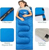 Trail Kids Sleeping Bag 200gsm Mini Envelope 2 Season 160cm x 65cm view 5