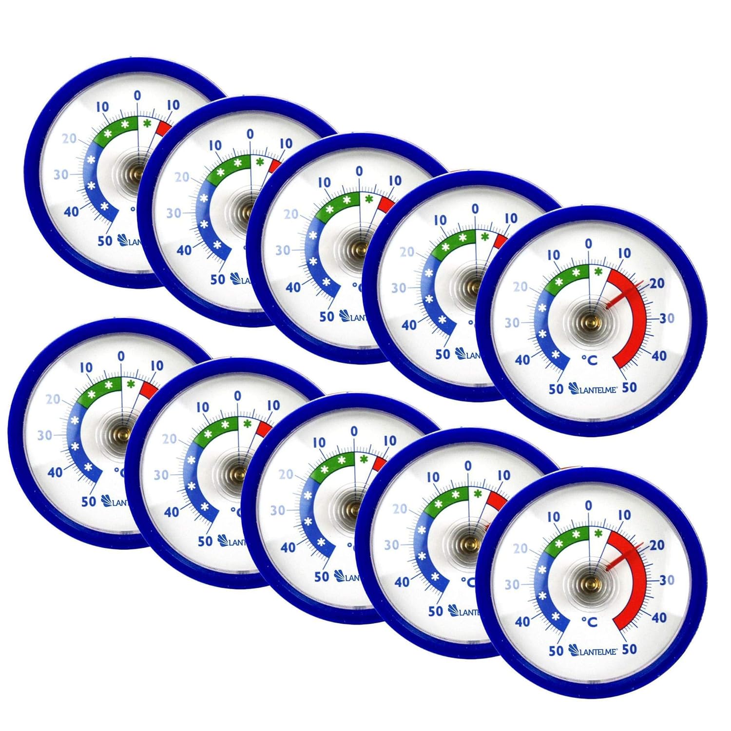 Lantelme 3649 Frigorífico Termómetro 10 Unidades en Azul para ...