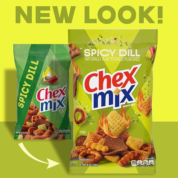 CHEX MIX SPICY DILL SAVORY SNACK MIX, SNACKS, 8 OZ
