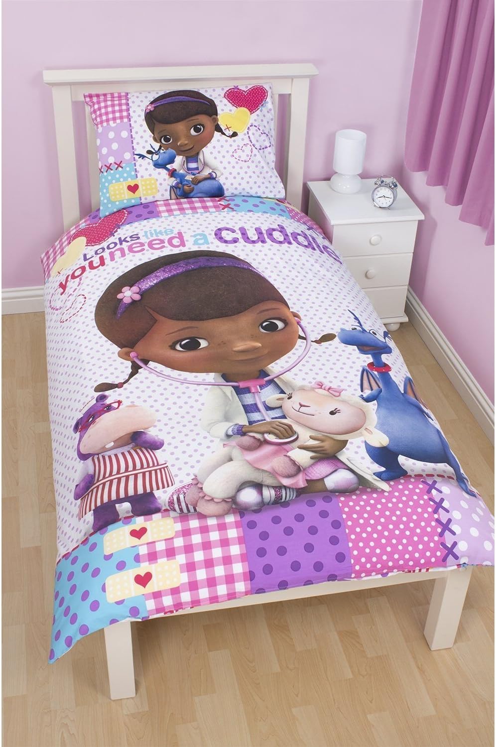 Amazon Com Disney Doc Mcstuffins Childrens Girls Patch Reversible