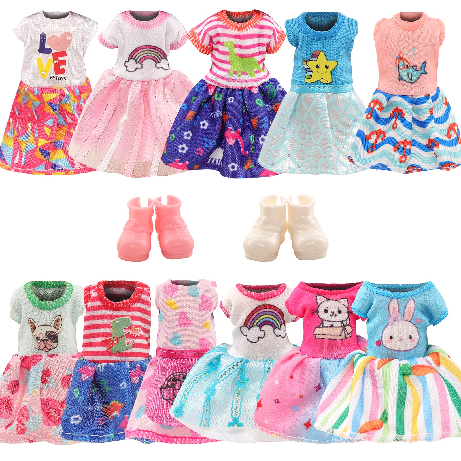 Miunana 16 Pcs 6 inch Doll Clothes and Accessories Dollhouse Furniture Housework Cleaning Tools Mini Dollhouse Cleaning Supplies for 5.3-6 inch Girl Doll