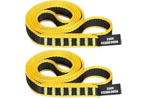 KLYTORX 18mm Nylon Climbing Sling Runner 23KN CE2008/EN566 Certified - Webbing Straps for Outdoor Rock Climbing, Rappelling, Swing, Yoga Hammock etc