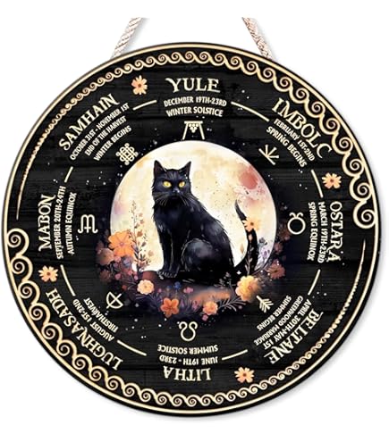 TANYANG Wiccan Roue De L'Année Affiche Les Sabbats Magie Sorcellerie Livre Des Ombres Toile Peinture Impressions Home Decor Art Mur Photos 60X90Cm Sans Cadre