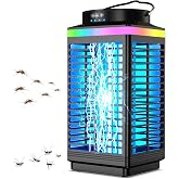 Bug Zapper Outdoor, 4-in-1 4200V Electric Mosquito Zapper, Cordless Rechargeable Bug Zapper Fly Zapper with 5000mAH Battery, Portable &amp; Wireless Insect Zapper Waterproof IP68 for Patio Camping Home