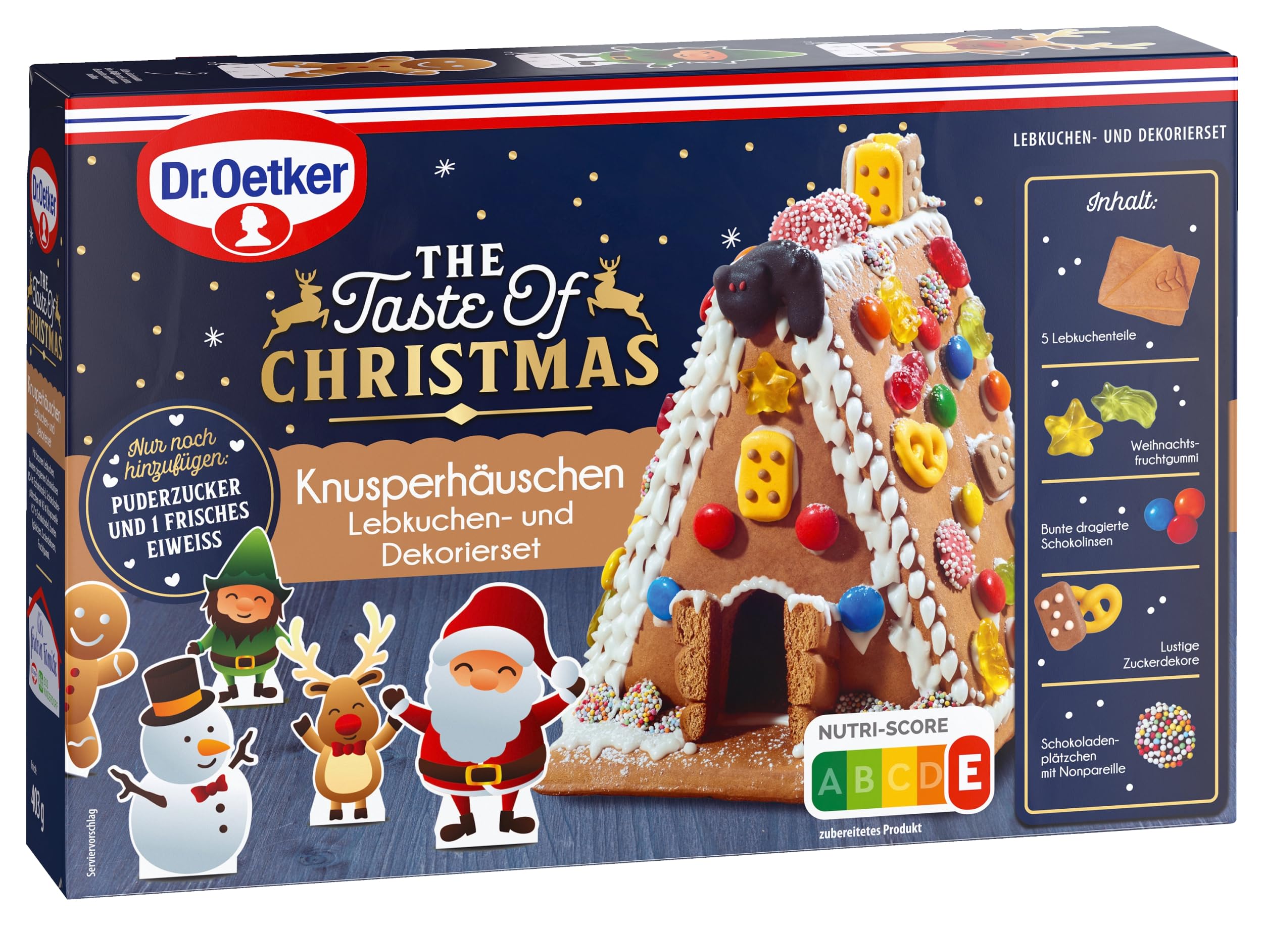 Dr. Oetker Crispy House, Gingerbread House and Decorating Set for Crafts and Decorating for the Christmas Season - 1 x 403 g