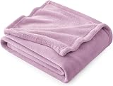 Bedsure Fleece Throw Blanket 150x200 cm Light Purple 100% Microfibre Polyester