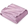 Bedsure Fleece Throw Blanket - Lilac Light Purple Lavender Violet Lightweight Blanket for Sofa, Couch, Bed，Camping, Travel - Super Soft Cozy Microfiber Blanket