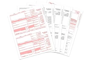 FENTASY 1099 MISC Forms 2025, 4 Part Tax Forms Kit, 25 Vendor Kit of Laser Forms Designed for QuickBooks and Accounting Software