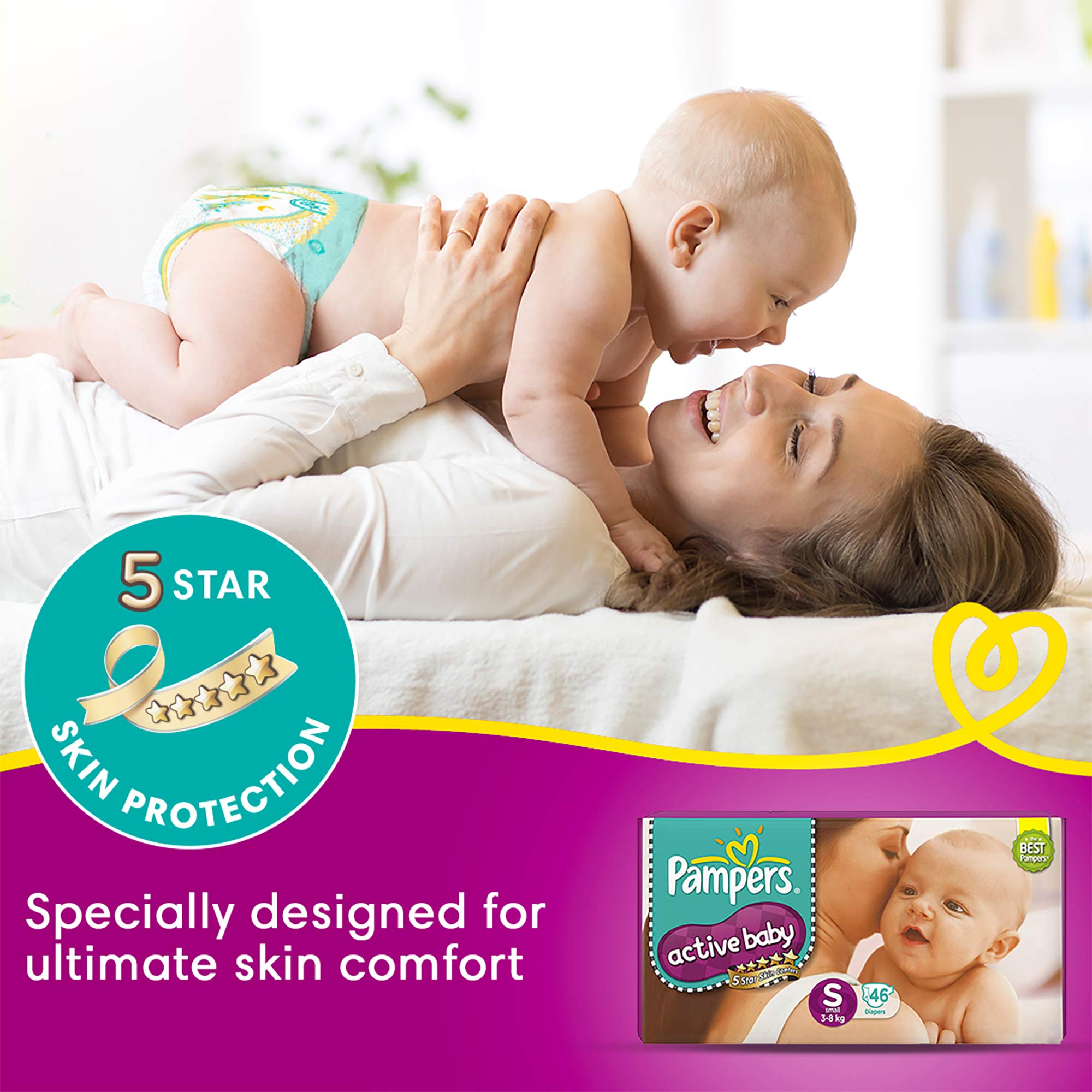 Pampers Active Baby Diapers, New Born 24 Count Buy Online in Trinidad