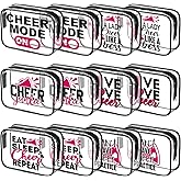 Abbylike 12 Pcs Cheer Team Makeup Bags Gifts Accessories for Cosmetic Bags PVC Cheer Case Clear Toiletry Zipper Pouch for Gifts Women Xmas, 7 x 4.7 x 2.4''