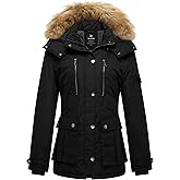 wantdo Women's Quilted Winter Coat Warm Puffer Jacket Thicken Parka with Removable Hood