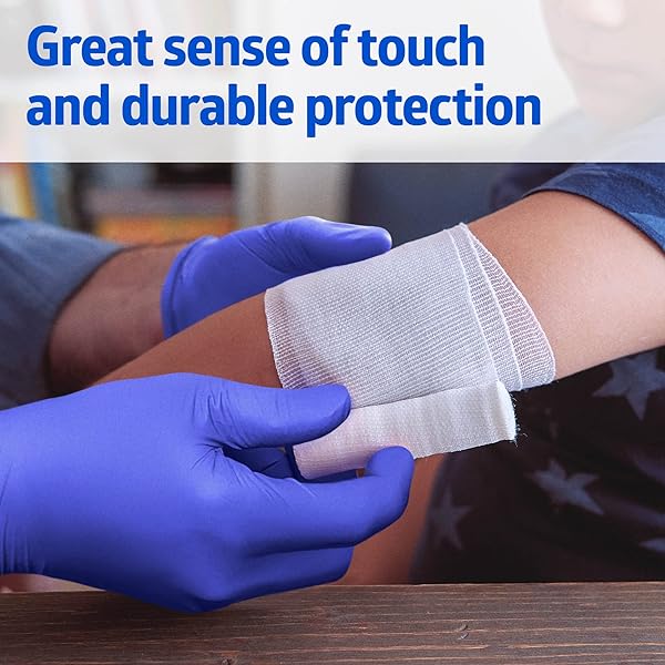MEDLINE FITGUARD TOUCH NITRILE EXAM GLOVES, 300 COUNT, MEDIUM, POWDER FREE, DISPOSABLE, NOT MADE WITH NATURAL RUBBER LATEX, EXCELLENT SENSE OF TOUCH FOR MEDICAL TASKS, DURABLE FOR HOUSEHOLD CHORES