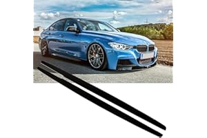 NINTE Side Skirts Fits for BMW 3-Series F30 F31 2012-2018 with M-Sport Bumper, ABS Painted Gloss Black Side Rocker Panel Extension Lip