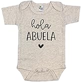 Pineapple Pancake Kids Hola Abuela Spanish Pregnancy Announcement Infant Bodysuit for Grandma