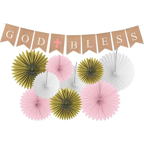 Amazon Com God Bless Baptism Banner For Girl First Communion