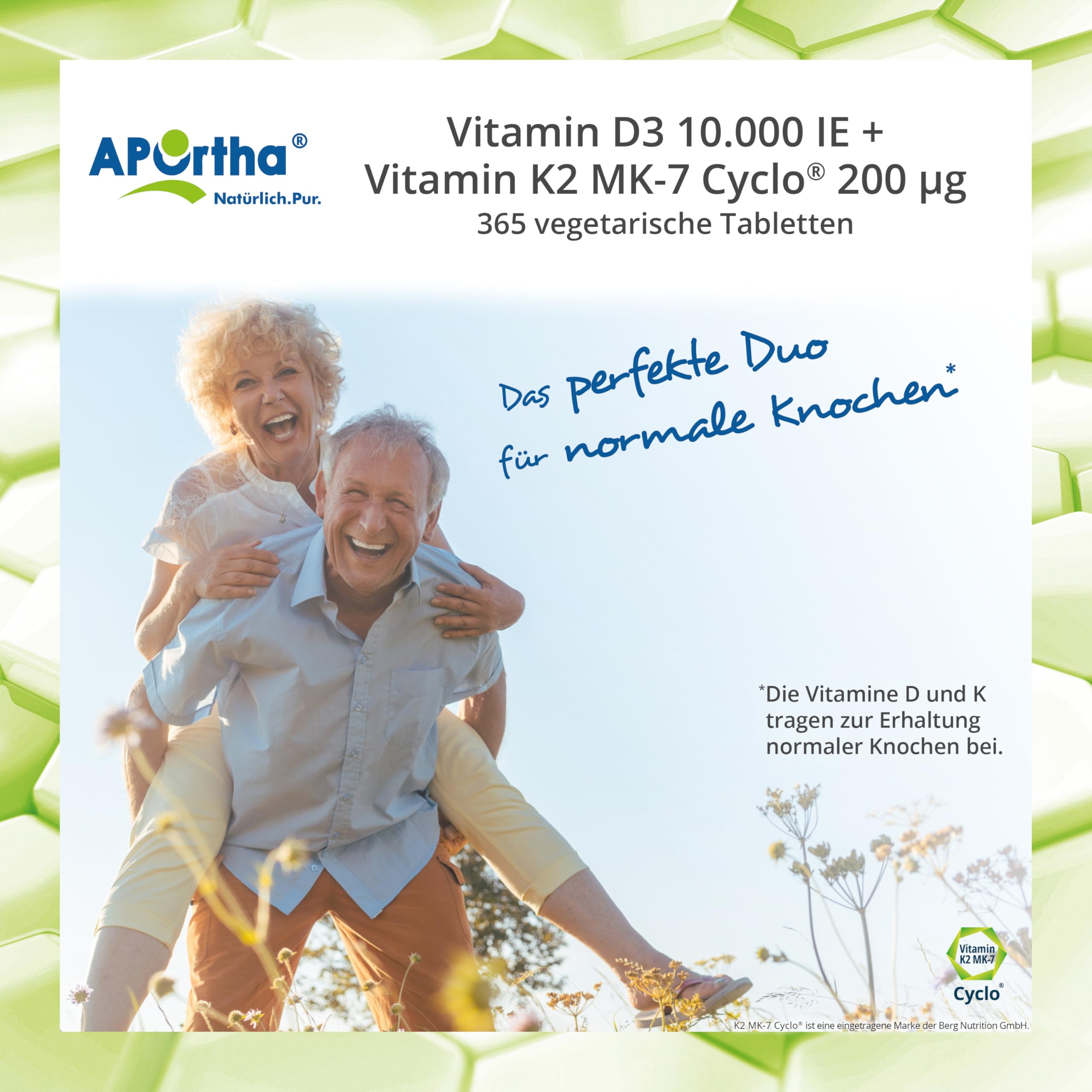 APOrtha® Vitamin D3 10.000 I.E + 200 µg K2 99+% ALL-Trans, 365 vegetarische Tabletten hochdosiert u. teilbar, Premium Vitamin D und K Tablette leicht zu schlucken - Alternative zu Tropfen und Kapseln 7