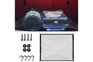 Lonuxi Cargo Net for SUV, Upgraded Highly Elastic Truck Cargo Net with Trunk Net Hooks - Stretch to 62.99"X47.24", Universal 