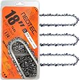 3-pack Chainsaw Chain 18 Inch, .325 Pitch .063 Gauge 74