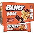 Built Bar, Puff Protein Bars, Peanut Butter Puff, 17g Protein Snacks, On-The-Go Bars, Only 160 Calories, 6g Sugar, Collagen, Gluten Free, 12 Count