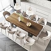 STHOUYN Farmhouse Rustic Extendable Dining Room Table for 8 10, 70.9" (86.6") x 31.5", Rectangular Dinner Table for 6-10, Mid