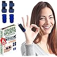 Simply Seniors Finger Splint For Women - 2 Splints & 2 Sleeves - Brace For Trigger Finger, Mallet & Broken Finger, Arthritis & Straightening - Pinky, Middle, Ring, Index Fingers & Kids