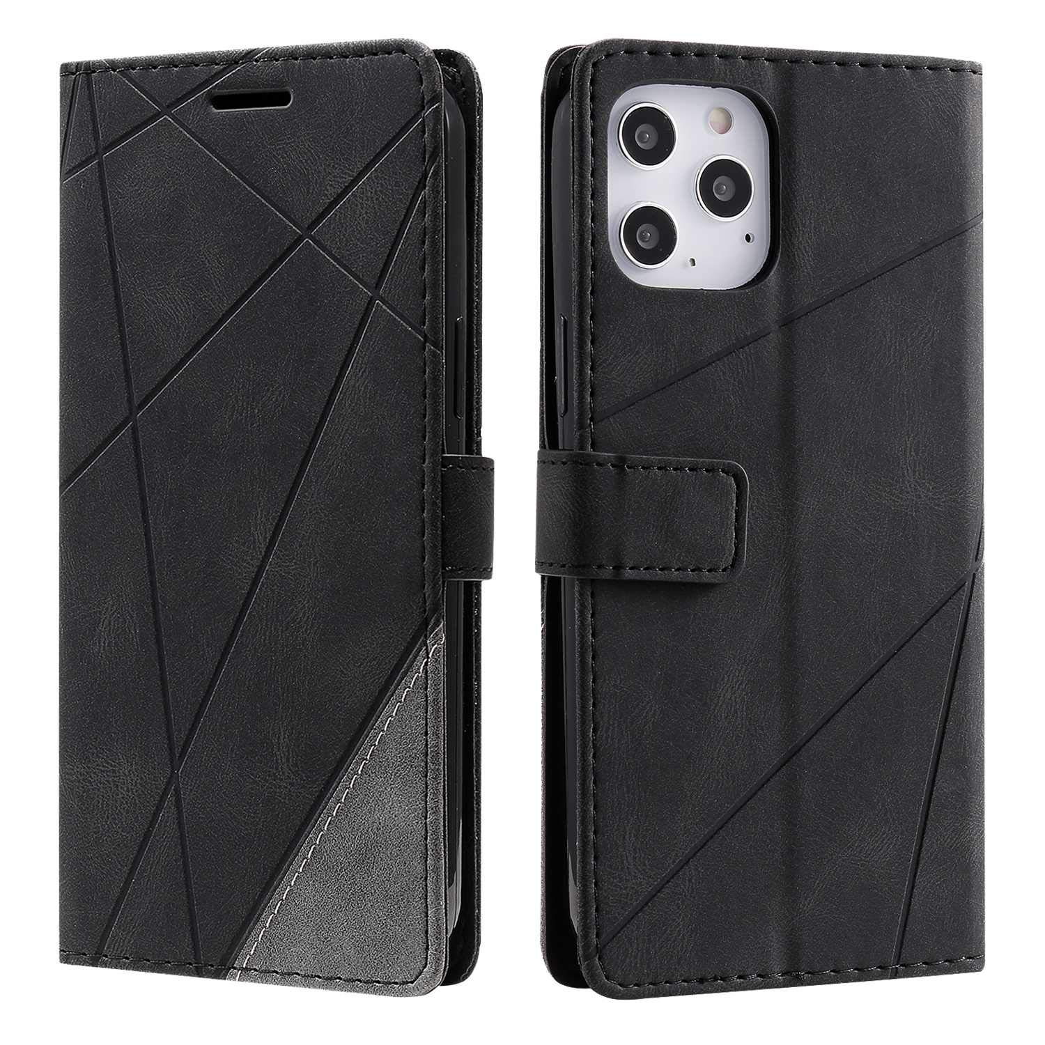 SONWO Case for iPhone 12 Pro Max (6.7 inch) Case, Premium Leather Flip Wallet Case Magnetic Closure Card Slots Kickstand Phone Case for iPhone 12 Pro Max (6.7 inch), Black