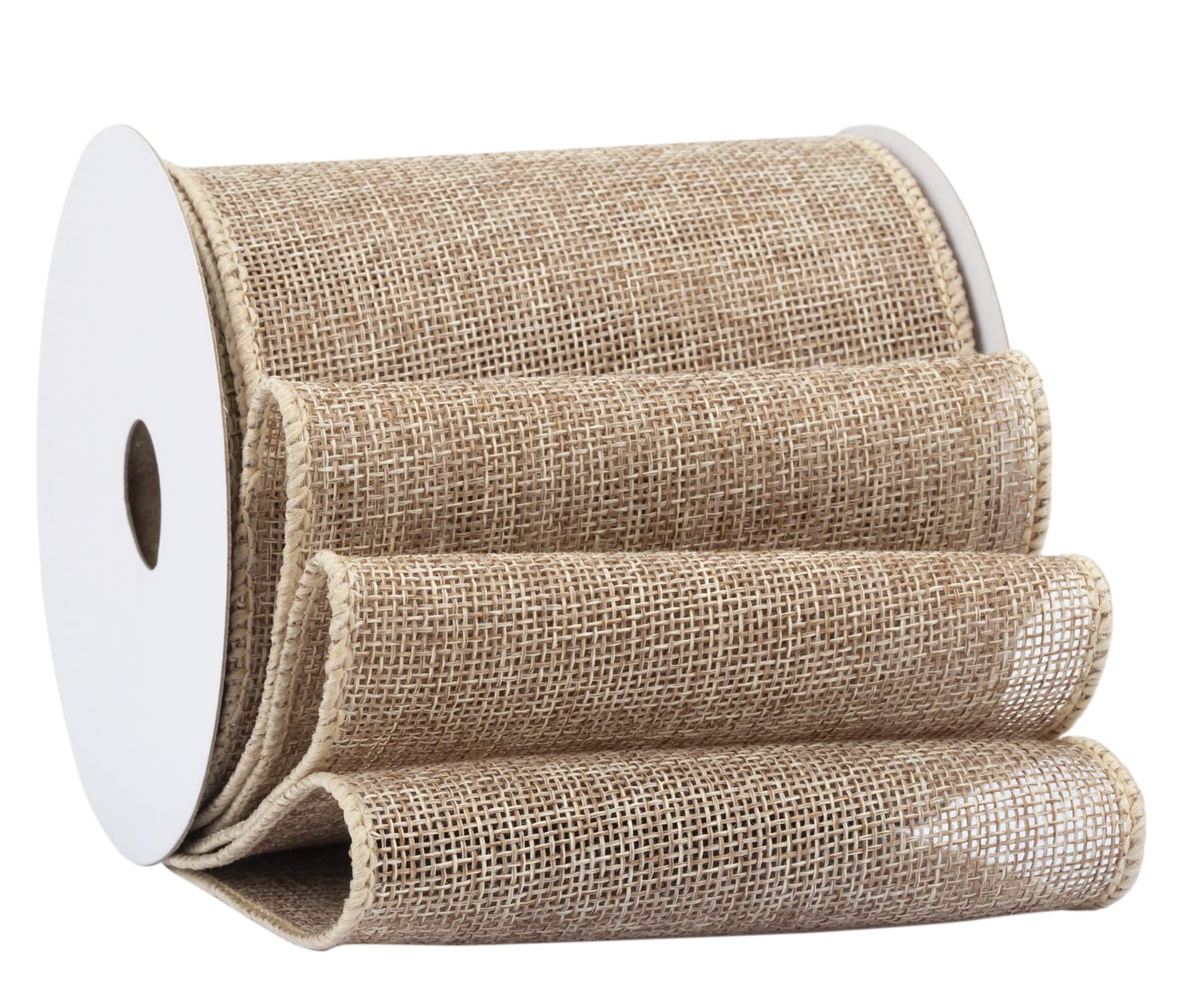 Fondersy 9-Meter Natural Burlap Ribbon Wired Burlap Ribbon - 100mm Width for Gift Wrapping, Floral Arrangements, Wreath Making, and Christmas Decor