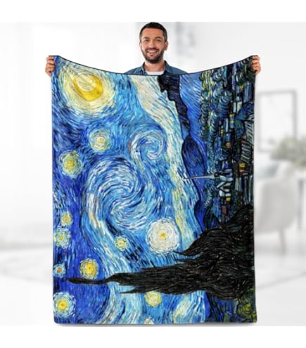 Amazon.com: Aimego The Starry Night Throw Blanket - Abstract