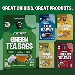 FGO Organic Green Tea, 100 Count Eco-Conscious Tea