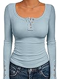 Kissfix Womens Long Sleeve Shirts Fall Clothes