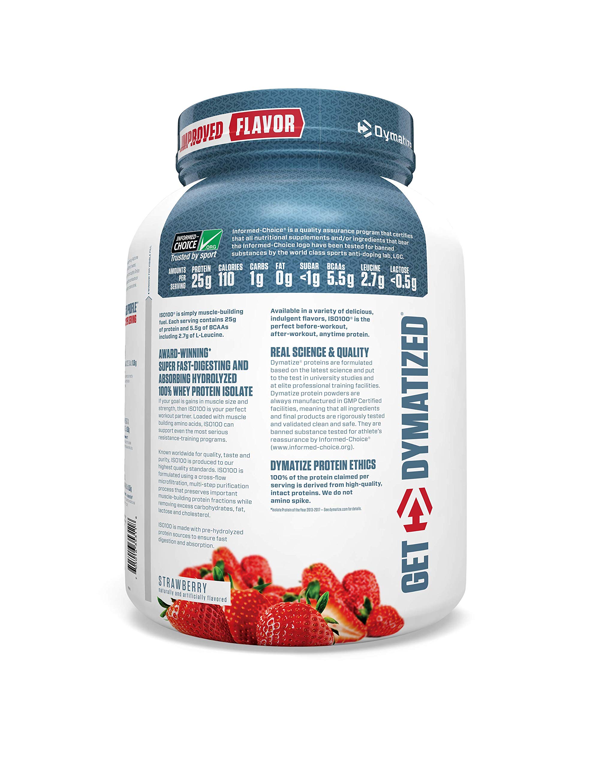 Dymatize ISO100 Hydrolyzed Protein Powder, 100 Whey Isolate Protein