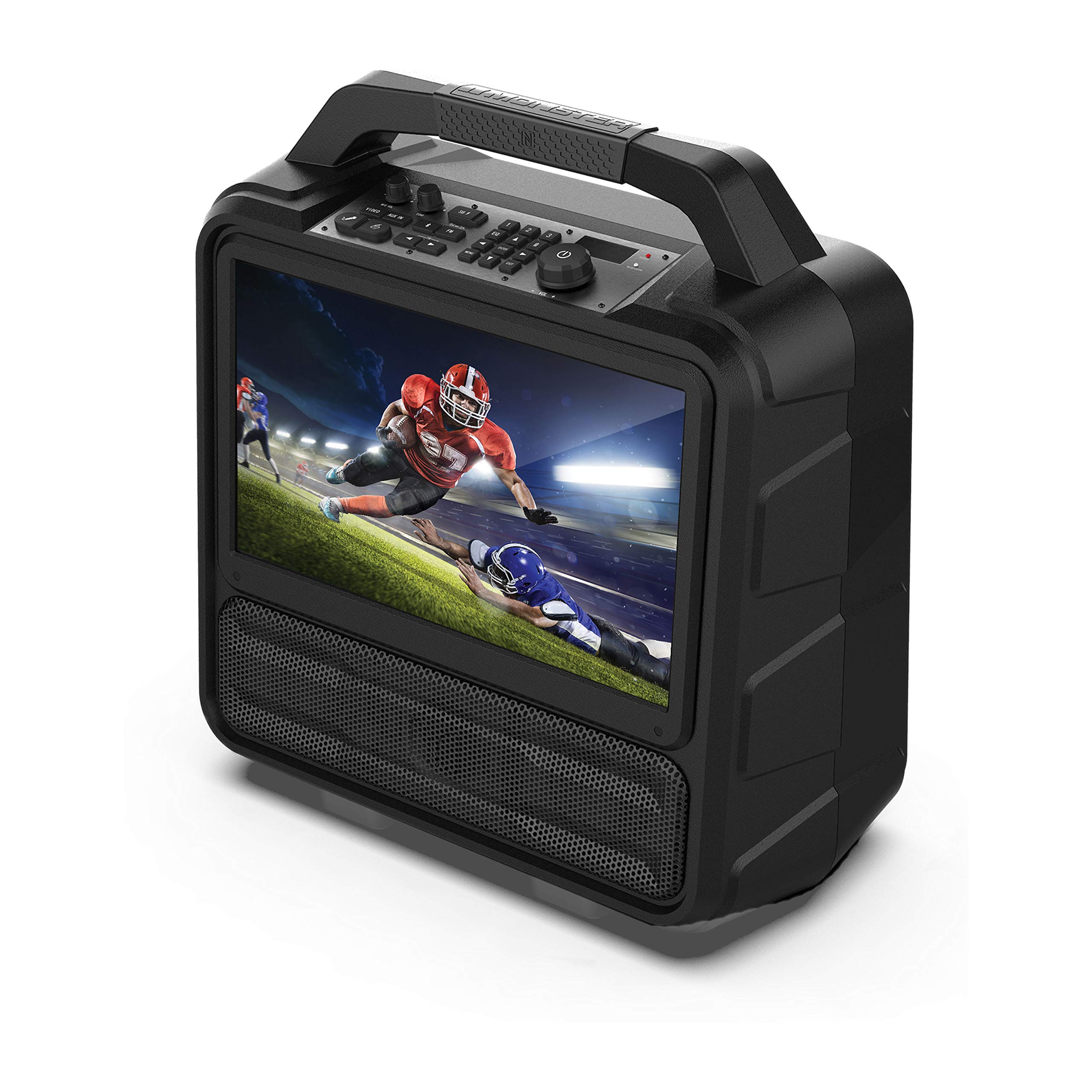 Monster Vision 2 | Portable Entertainment System, 15.6” 1080p Display, 60W Audio | Up to 25 Hours Playback | Two HDMI Ports for Your Favorite Smart Streaming Device & Gaming Console | Portable TV