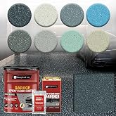 4 Gallon Luxury 3‑Component Epoxy Colored Sand Self‑Leveling Floor Paint, Marble‑Effect, 100% High Solids, 5.5:1 Sand‑Aggregate Ratio, 6H Hardness,1.5mm Finished Thickness (Dark gray,100 Sq.Ft)