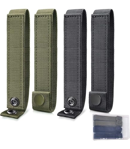 Lot De 4 Sangles Molle Caldamn – Noir, Nylon Solide, Fixation Rapide Pour équipement Tactique