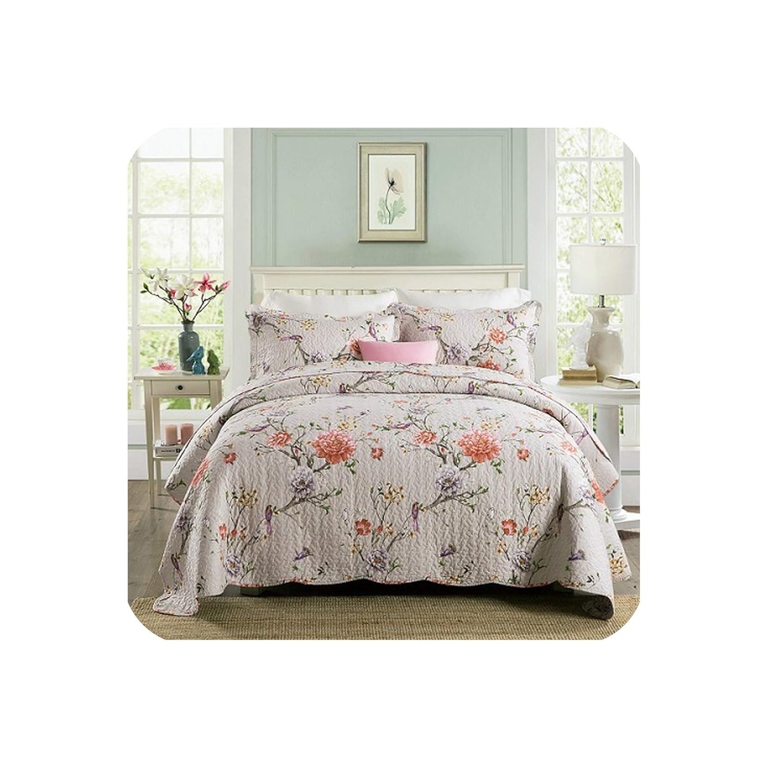 Amazon Com Colourful Day Comforter Sets Summer Quilt Set 3pcs