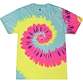 Colortone Tie Dye T-Shirts for Men and Women - Unisex Short Sleeve Tie-Dye T Shirts for Adults