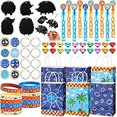 Vanblue Hedgehog Party Favors Theme Birthday Party Decorations Supplies Goodie Bags Stuffers Gift Bag Silicone Wristband Acrylic Diamond Gems Gold Rings Pinata Fillers
