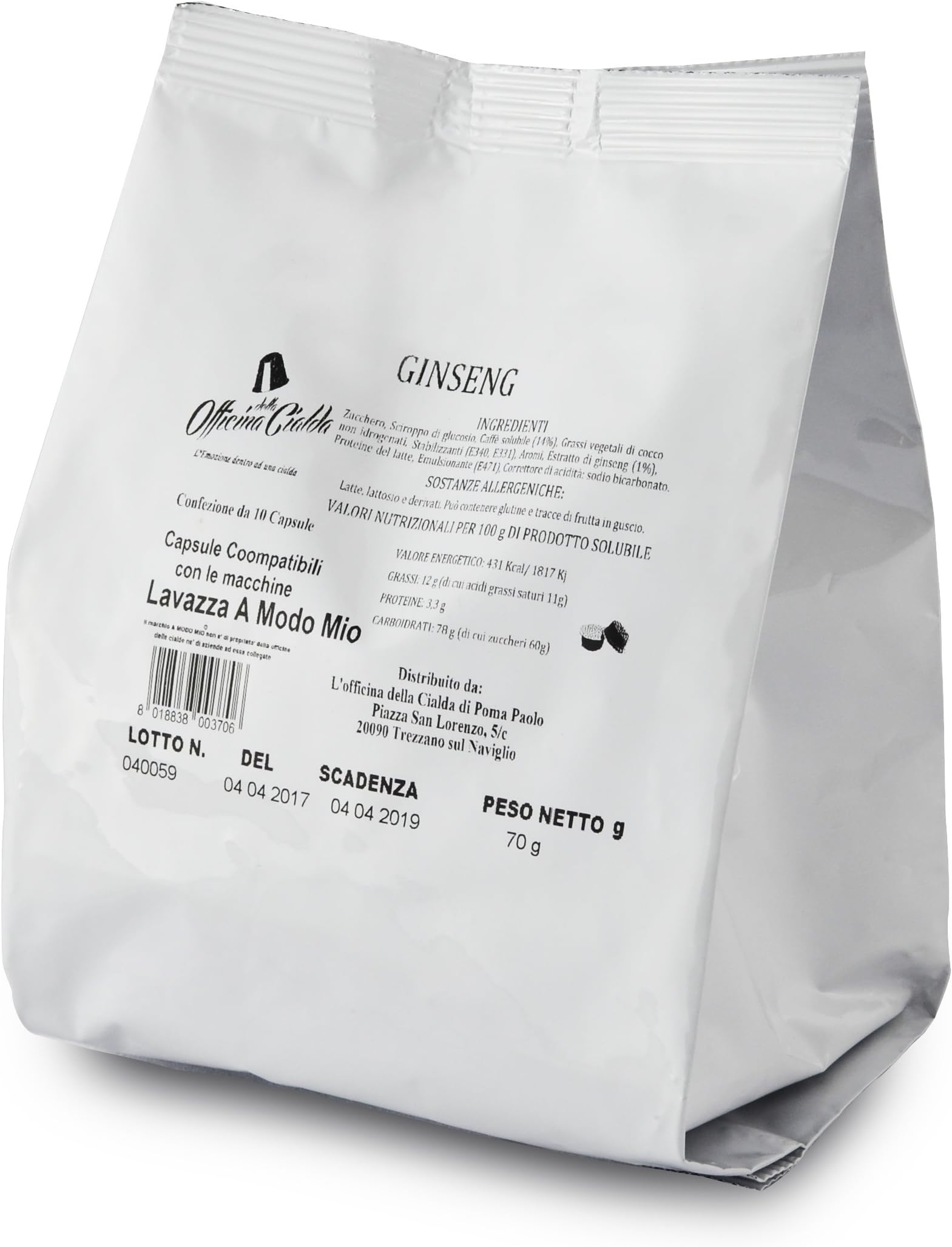 100 Lavazza a modo mio Compatible Capsule,Lavazza a modo mio Ginseng Capsules, lavazza a modo mio Compatible Ginseng Capsules, Ginseng caspules for lavazza a modo mio Coffee Machine.
