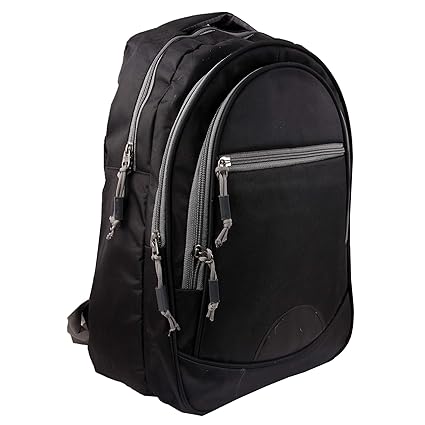 Shaina Bags Boys Nylon 15.6 Inches Black and Grey College Bags