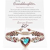 MOOGEEN Handmade Beaded Bracelets for Women Gifts for Granddaughter Daughter Mom Best Friend Bestie Sister Jasper Heart Bracelets Boho Natural Stone Colorful Beads Wrap Bracelet Turquoises Jewelry