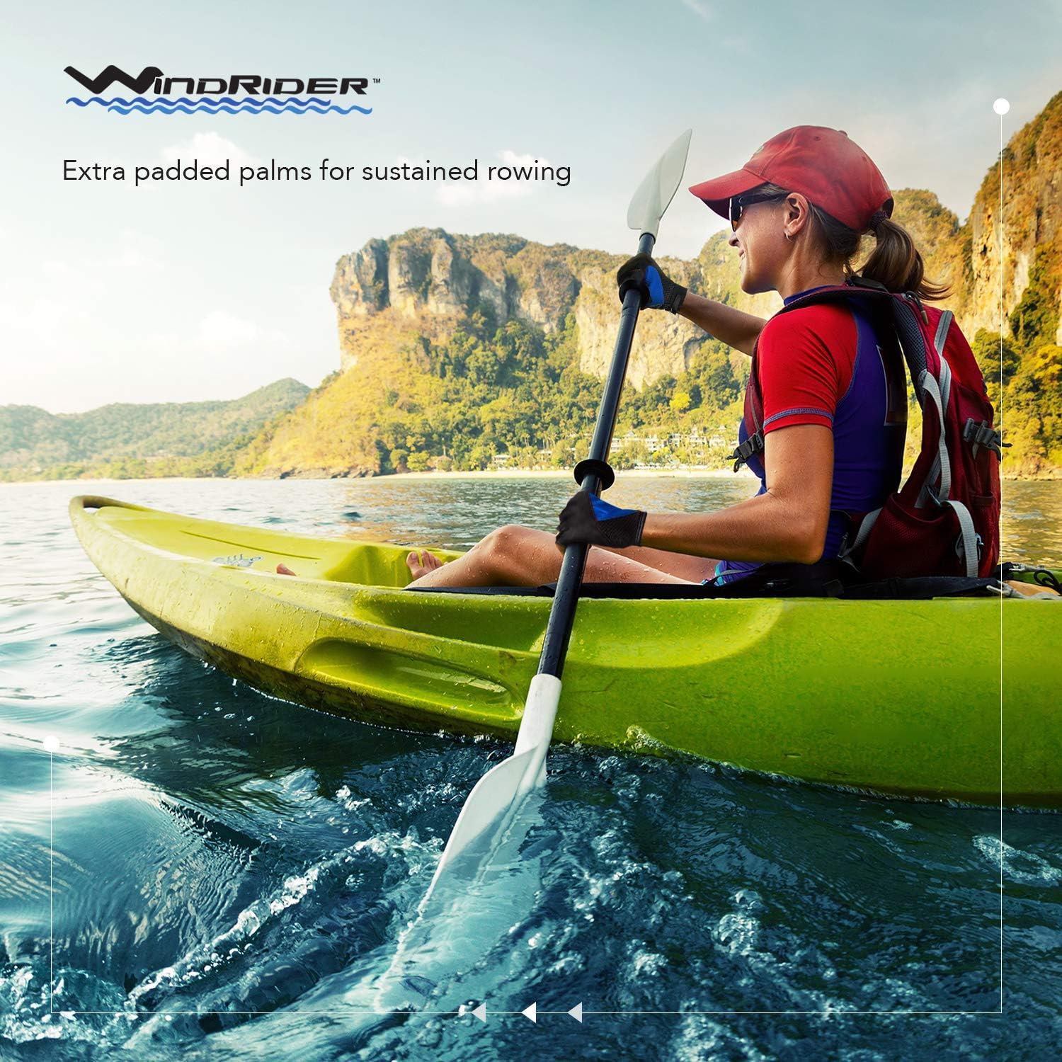WindRider Pro Sailing Gloves - 3/4 or Full Finger - Padded Palm and Amara Reinforcement - Mesh Back for Comfort - Perfect for Sailing, Paddling, Canoeing or SUP - Sizes for Men, Women and Kids : Clothing