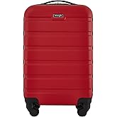 Wrangler 22" Hardside Spinner Carry-On Luggage, Salsa Red